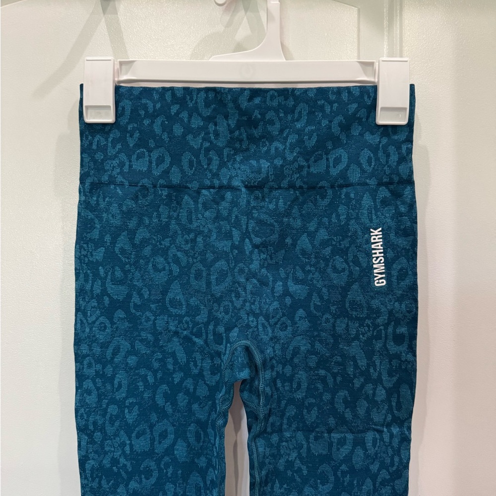 Gymshark Blue Leopard Print Leggings